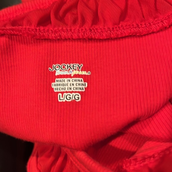 NWOT Red Embellished Cotton Lycra Tank Top - Picture 6 of 7